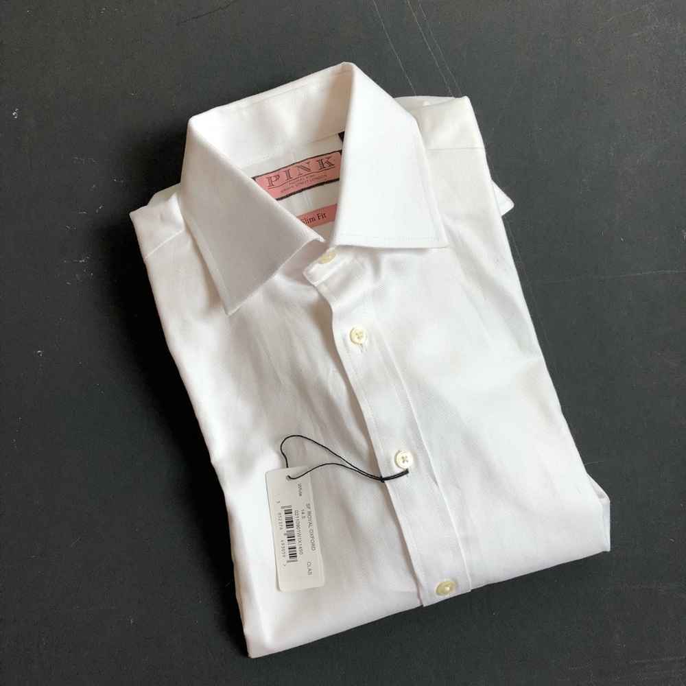 Thomas Pink oxford shirt, French cuffs. 14.5/37cm
